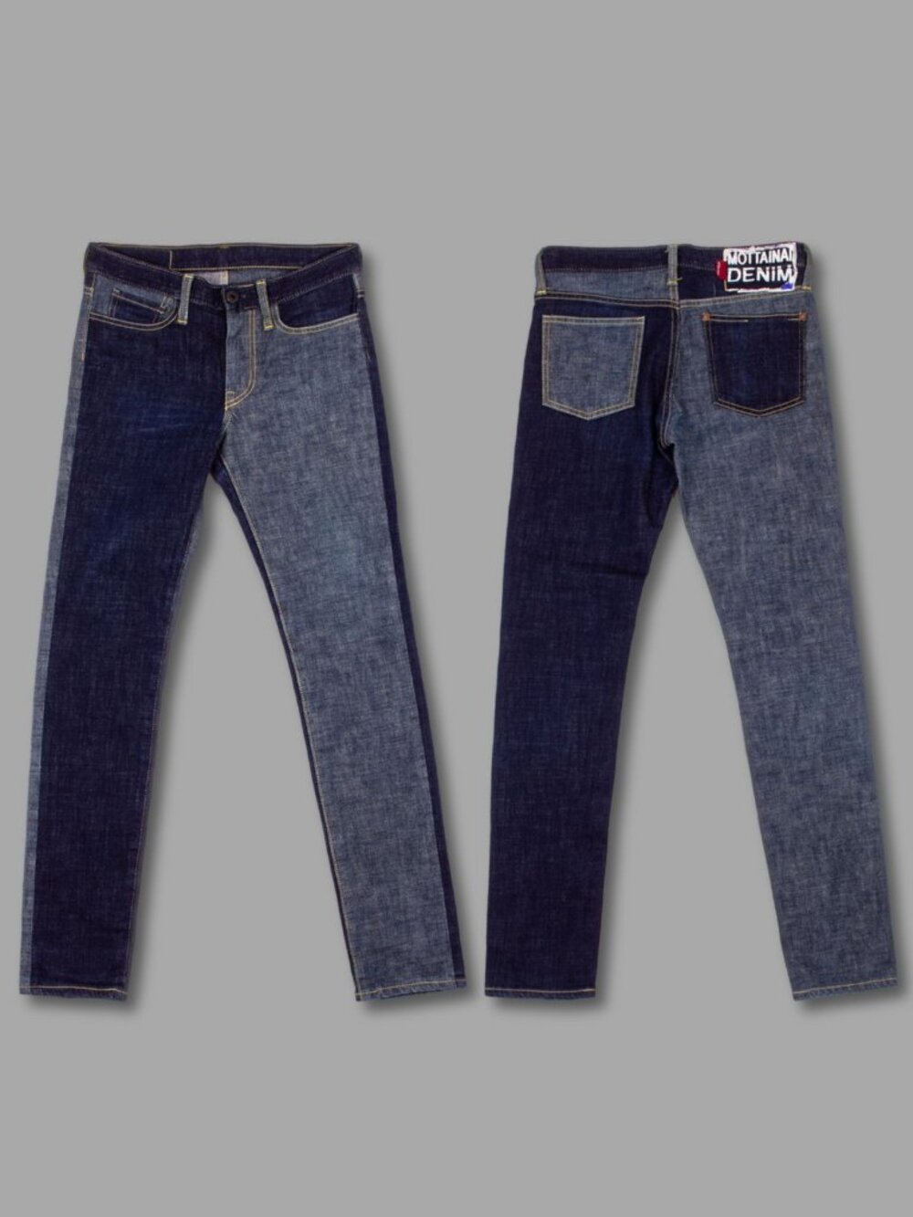 KAPITAL Blue Indigo Two Tone Denim Skinny Fit Jeans Japanese Cotton